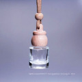 design empty transparent perfume diffuser container hanging car air freshener glass bottle